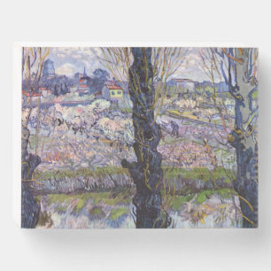 Van Gogh View Arles Flowering Garden Wooden Box Sign