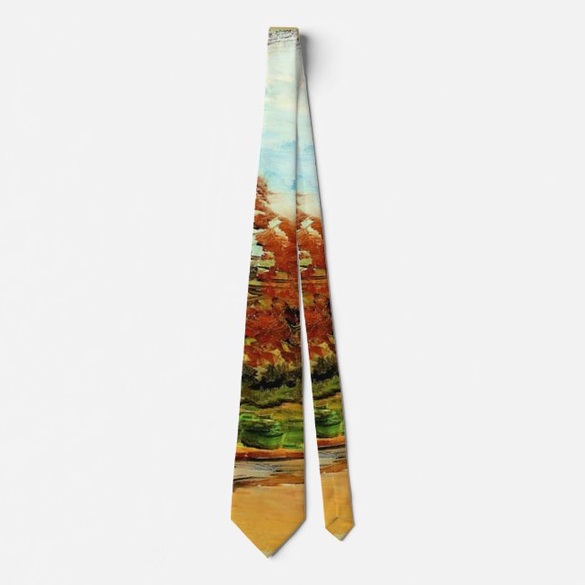 Van Gogh - View of a Park in Paris Neck Tie (Front)
