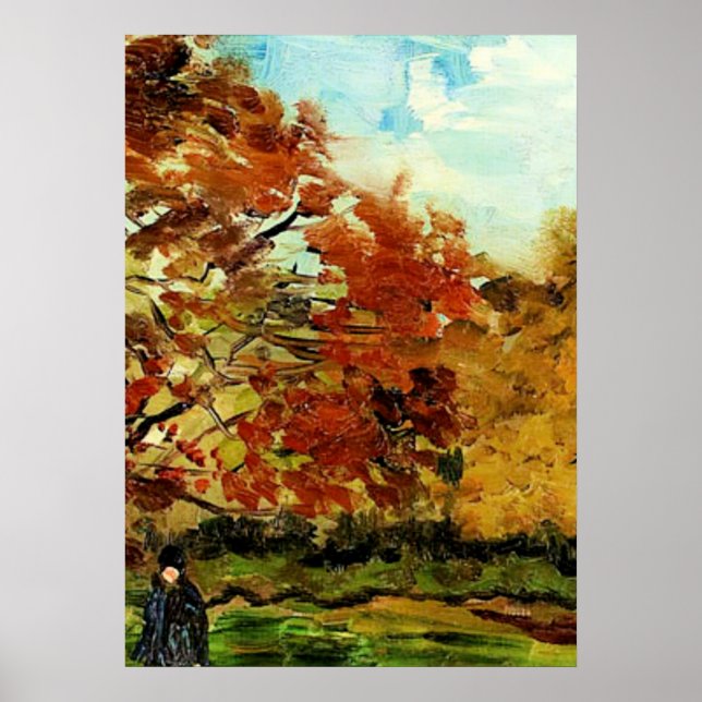 Van Gogh - View of a Park in Paris Poster (Front)