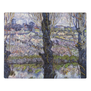 Van Gogh View of Arles Flowering Orchards Art Jigsaw Puzzle