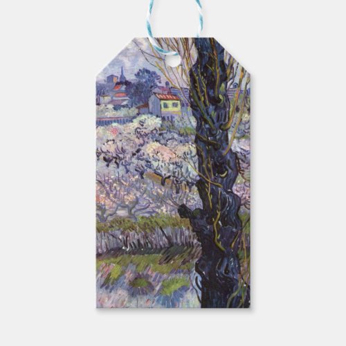 Van Gogh View of Arles Flowering Orchards Gift Tags