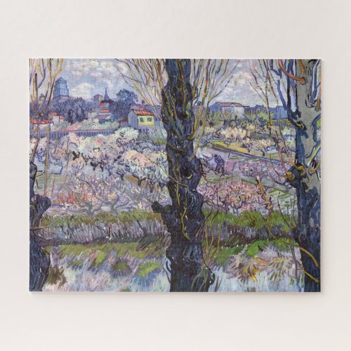 Van Gogh View of Arles Flowering Orchards Jigsaw Puzzle
