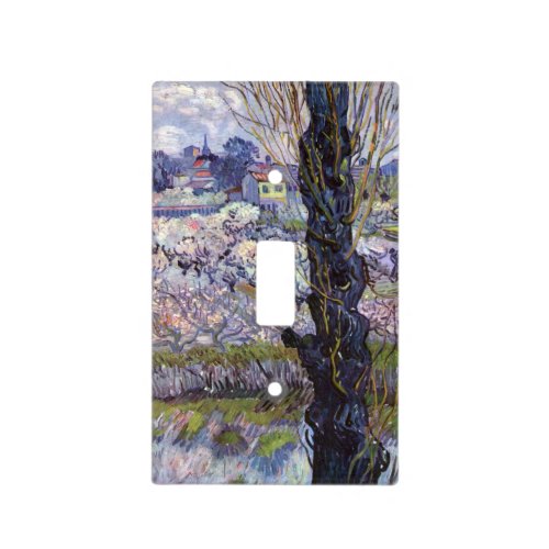 Van Gogh View of Arles Flowering Orchards Light Switch Cover