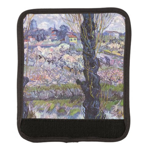 Van Gogh View of Arles Flowering Orchards Luggage Handle Wrap