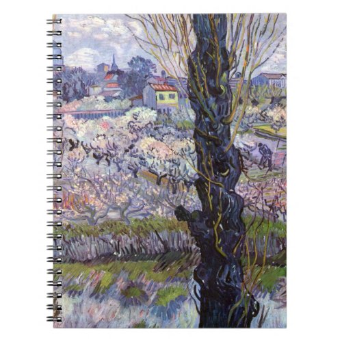 Van Gogh View of Arles Flowering Orchards Notebook