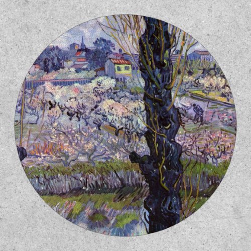 Van Gogh View of Arles Flowering Orchards Patch