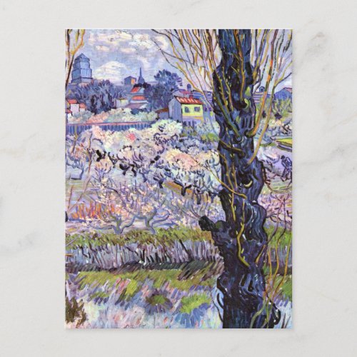 Van Gogh _ View of Arles Flowering Orchards Postcard