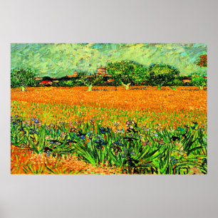 Van Gogh - View of Arles with Irises Poster