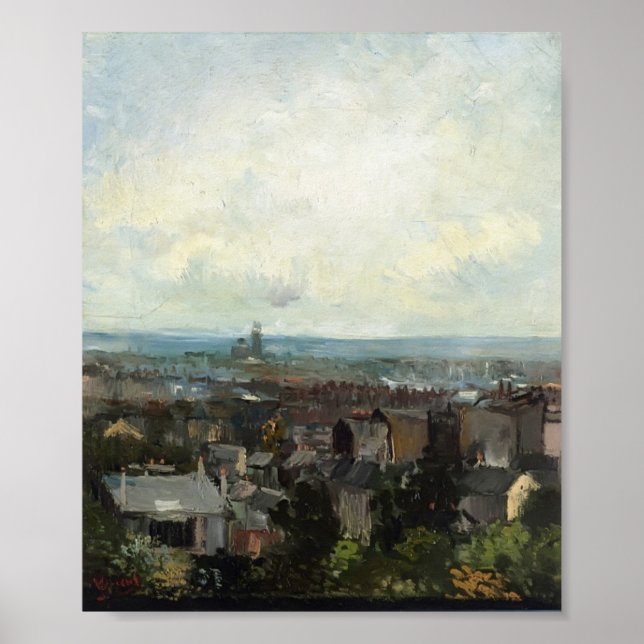 Van Gogh - View of Paris from near Montmartre Poster (Front)
