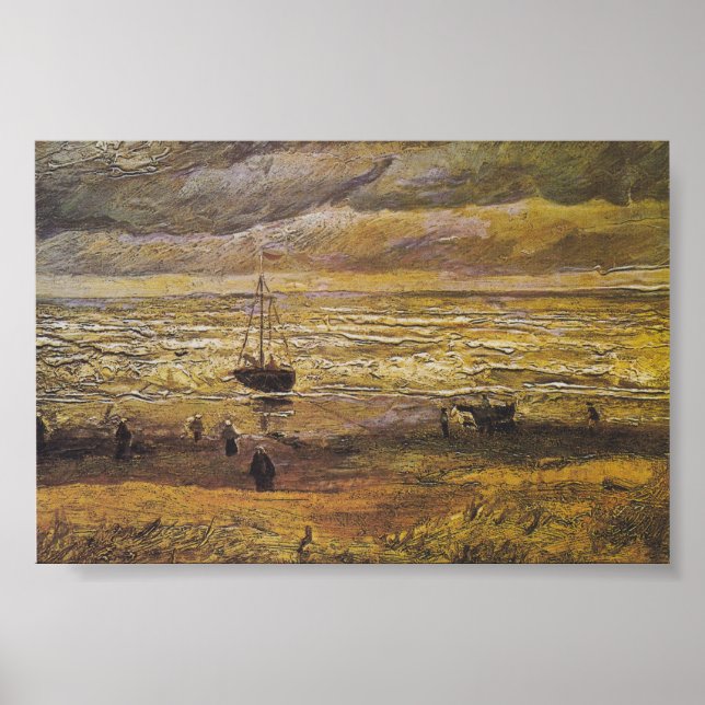 Van Gogh View Of The Scheveningen Sea Print Poster (Front)