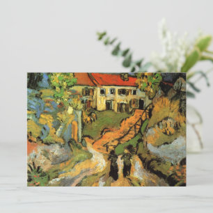 Van Gogh Village Street and Steps Auvers, Figures Invitation
