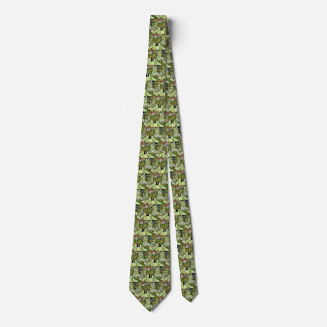 Van Gogh Village Street and Steps Auvers, Figures Neck Tie (Front)
