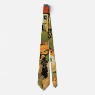 Van Gogh Village Street and Steps Auvers, Figures Tie