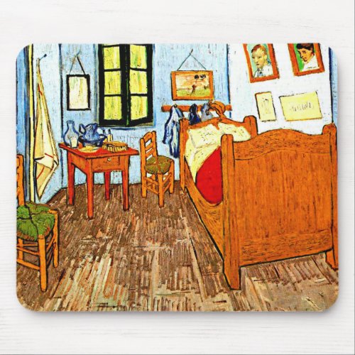 Van Gogh _ Vincents Bedroom fine art painting Mouse Pad