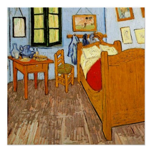 Van Gogh Vincents Bedroom in Arles 1889 Poster