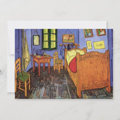 Van Gogh Vincents Bedroom in Arles Housewarming Invitation