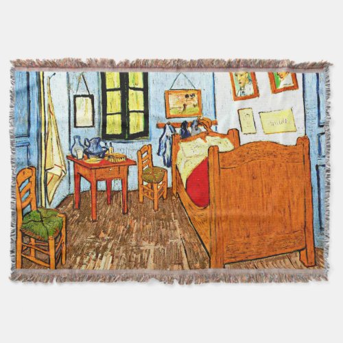 Van Gogh _ Vincents Bedroom in Arles Throw Blanket