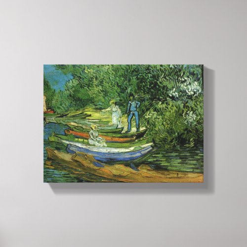 Van Gogh Vintage Bank of the Oise at Auvers Canvas Print