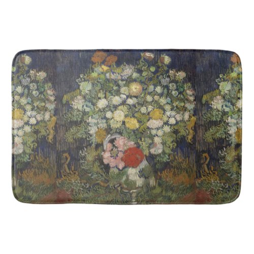 Van Gogh Vintage Bouquet of Flowers in a Vase Bath Mat