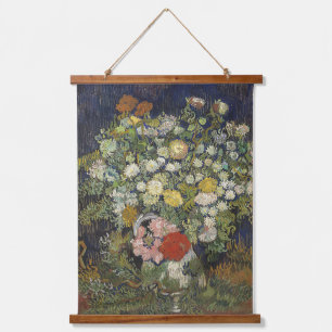 Van Gogh Vintage Bouquet of Flowers in a Vase Hanging Tapestry