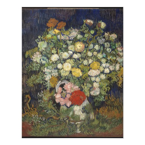 Van Gogh Vintage Bouquet of Flowers in a Vase Photo Print