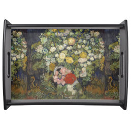 Van Gogh Vintage Bouquet of Flowers in a Vase Serving Tray