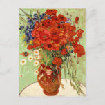 Van Gogh Vintage Floral Still Life Daisies Poppies Postcard<br><div class="desc">This is the oil painting "Still Life with Daisies and Poppies" done in 1890 by Dutch post- impressionist artist Vincent Willem van Gogh (1853-1890). It is our Fine Art Series no. 246.</div>