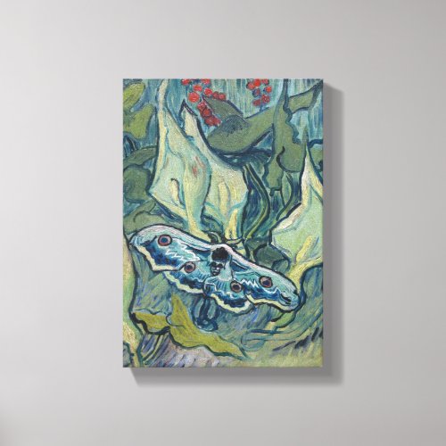 Van Gogh Vintage Great Peacock Moth Canvas Print