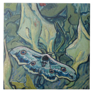 Van Gogh Vintage Great Peacock Moth Ceramic Tile