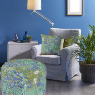Van Gogh Vintage Irises Pouf