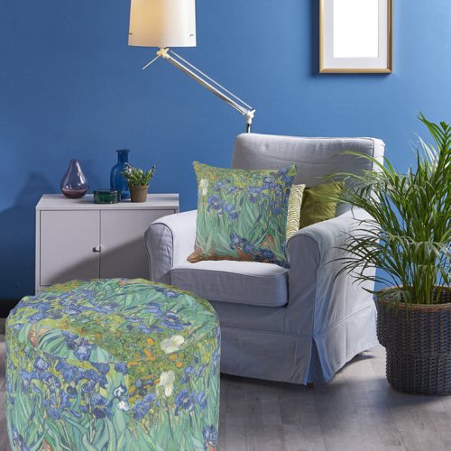 Van Gogh Vintage Irises  Pouf