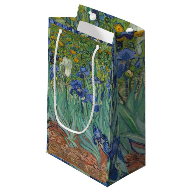 Van Gogh Vintage Irises      Small Gift Bag (Front Angled)