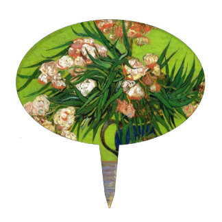 Van Gogh Vintage Painting Blossoms Flowers Vines Cake Topper