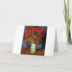 Van Gogh Vintage Painting Blossoms Vase Flowers Card