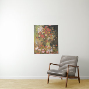 Van Gogh Vintage Peonies and Chrysanthemums Tapestry