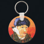 Van Gogh w/Bandaged Ear Keychain<br><div class="desc">Painting in acrylic by Flowerglass</div>