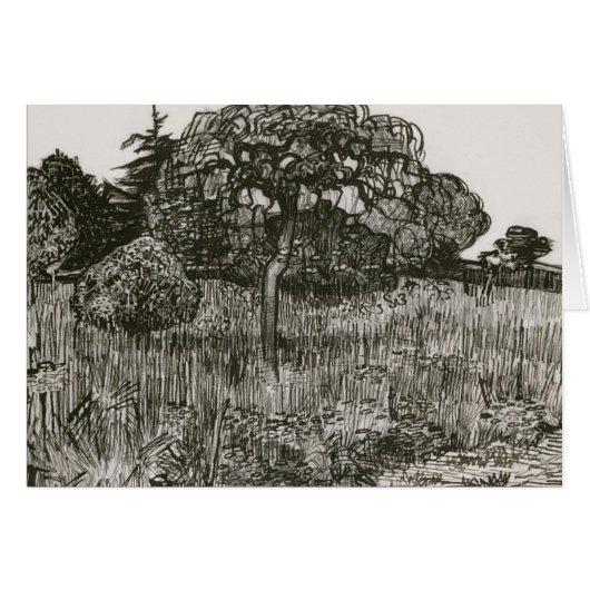 Van Gogh Weeping Tree on a Lawn Cards (Front Horizontal)