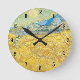 Van Gogh Wheat Field Art Lover Gift &Culture Decor Round Clock
