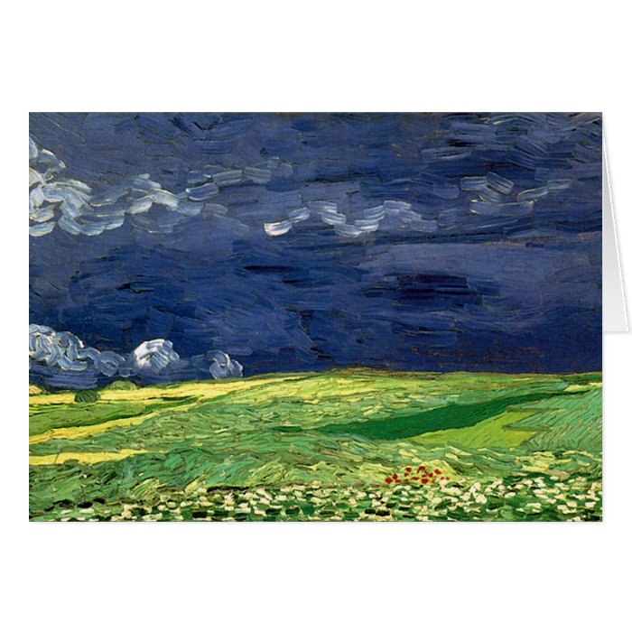 Van Gogh Wheat Field Under Clouded Sky (F778) Cards