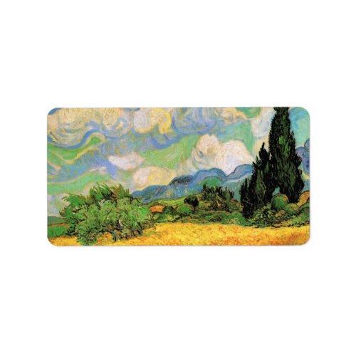 Van Gogh Wheat Field w Cypresses at Haute Galline Label