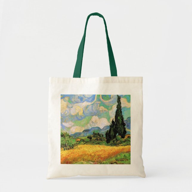Van Gogh Wheat Field w Cypresses at Haute Galline Tote Bag (Front)
