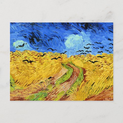Van Gogh _ Wheat Field with Crows Postcard