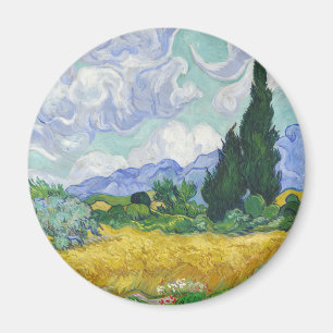 Van Gogh Wheat Field with Cypresses Art Magnet