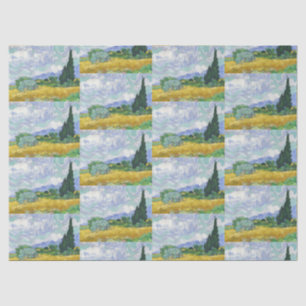 Van Gogh Wheat Field with Cypresses Art Tissue Paper