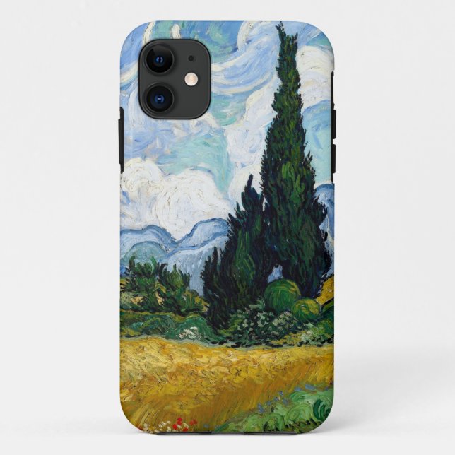 Van Gogh Wheat Field with Cypresses Case-Mate iPhone Case (Back)