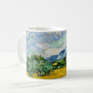 Van Gogh Wheat Field with Cypresses. Impressionism Coffee Mug