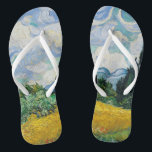 Van Gogh Wheat Field with Cypresses. Impressionism Flip Flops<br><div class="desc">Van Gogh "Wheat Field with Cypresses" flip flops.</div>