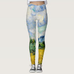 Van Gogh Wheat Field with Cypresses. Impressionism Leggings<br><div class="desc">Van Gogh "Wheat Field with Cypresses" leggings.</div>
