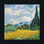 Van Gogh Wheat Field with Cypresses. Impressionism Magnet<br><div class="desc">Van Gogh "Wheat Field with Cypresses" magnet.</div>