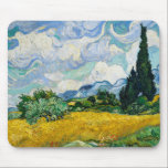 Van Gogh Wheat Field with Cypresses. Impressionism Mouse Pad<br><div class="desc">Van Gogh "Wheat Field with Cypresses" mouse pad.</div>